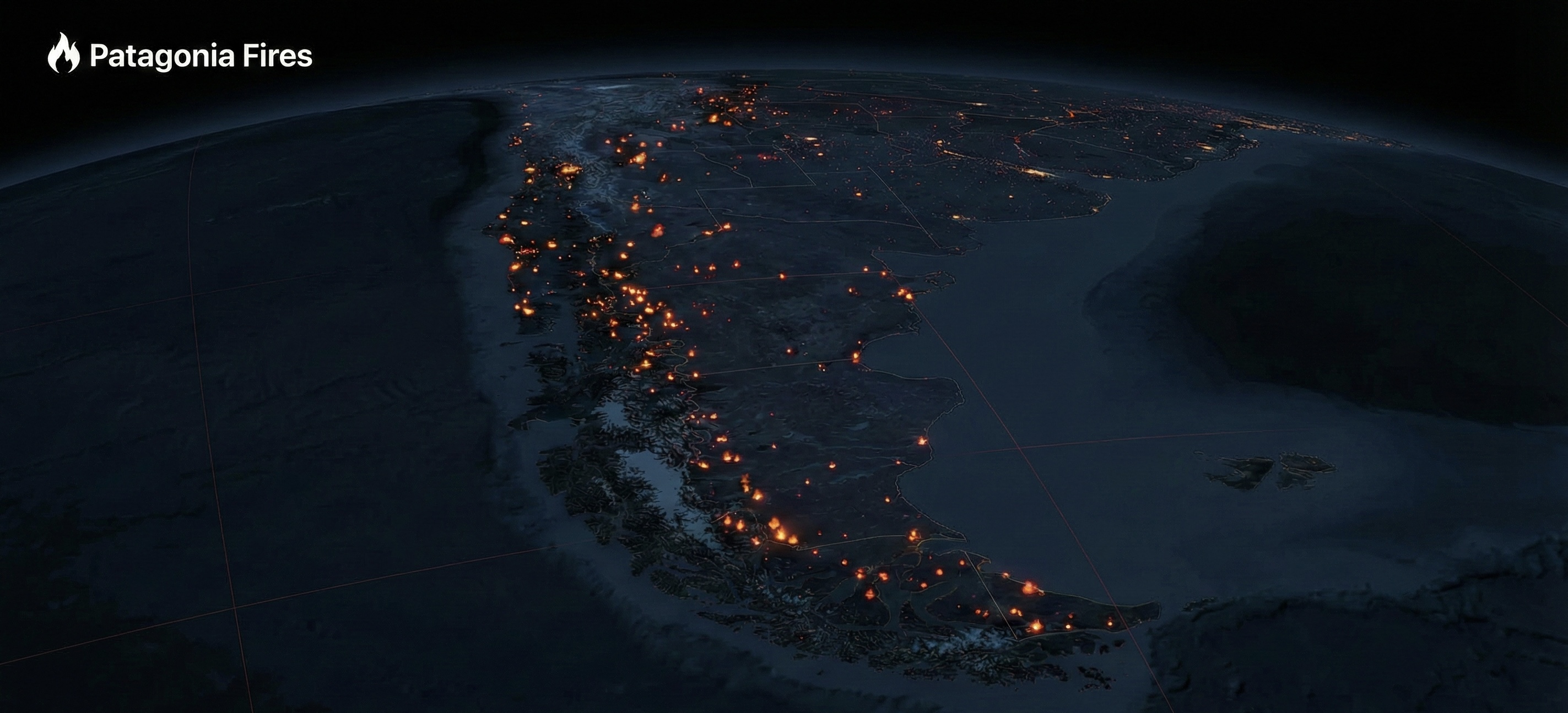 Patagonia Fires Map