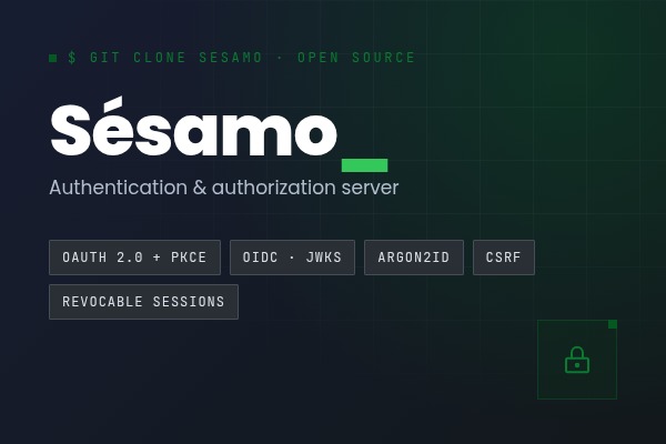 Sésamo — open-source authentication and authorization server